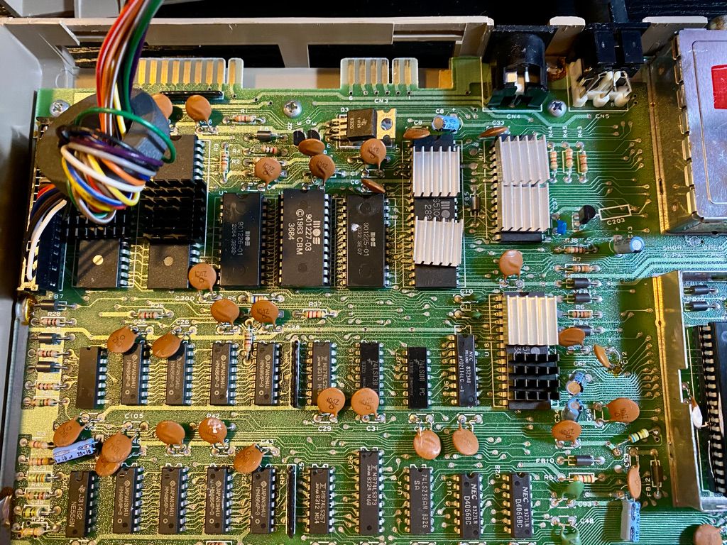 The motherboard from the Commodore 64 I&rsquo;ve had since 1983