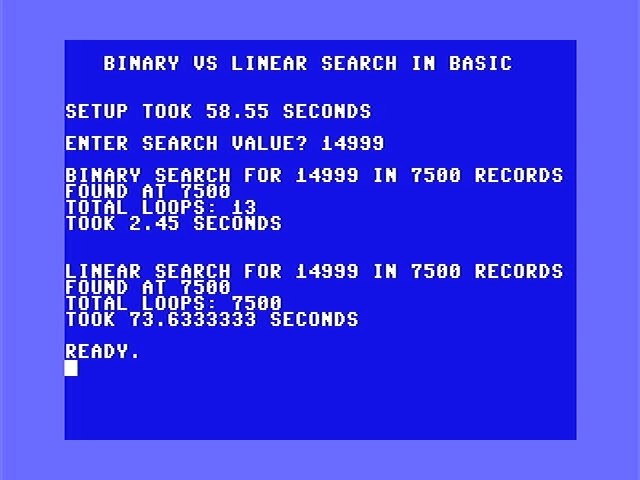 Binay vs Linear C64