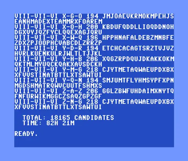 18,165 candidates in 82 hours. The 6510 earned its keep.